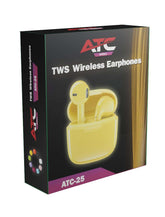 Ασύρματα Ακουστικά Earbuds ATC-25 TWS Κίτρινα